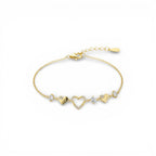 Bracciale Battiti Preziosi con Charms a Cuore In Argento 925