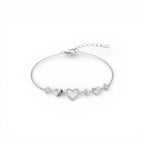 Bracciale Battiti Preziosi con Charms a Cuore In Argento 925
