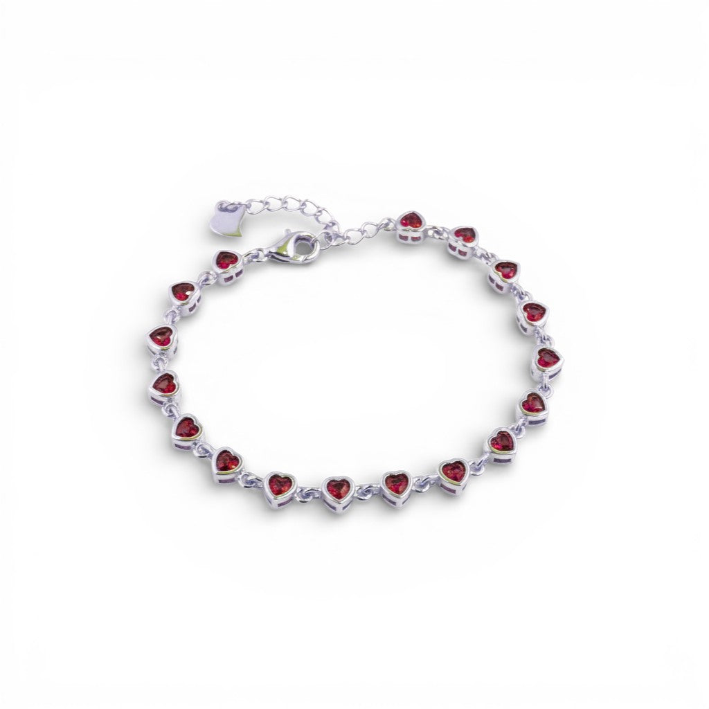 Bracciale con Cuori in Argento 925