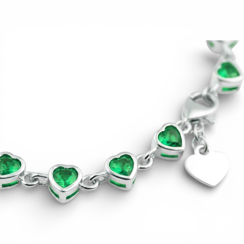 Bracciale con Cuori in Argento 925