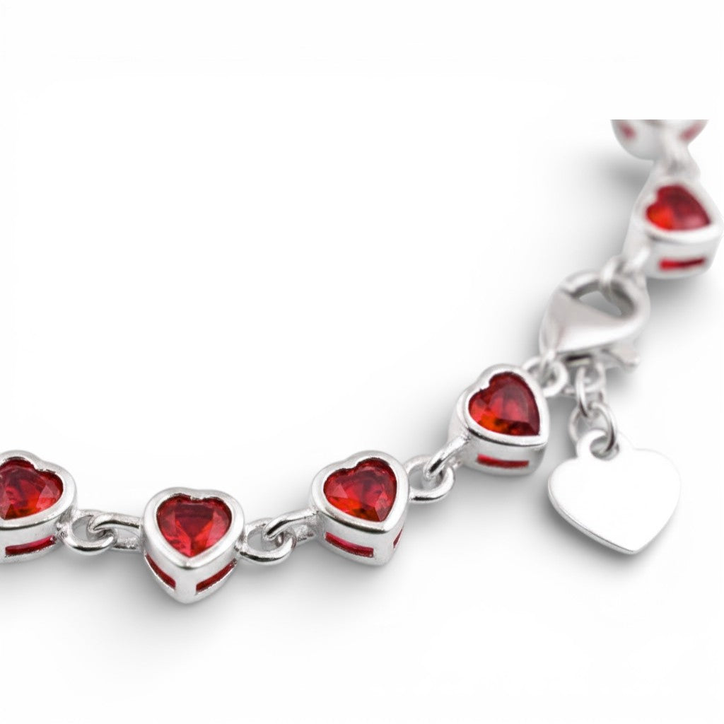 Bracciale con Cuori in Argento 925