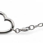 Bracciale Catena con Cuori Aperti In Acciaio Inossidabile