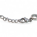 Bracciale Catena Cerchi Bicolore e Zirconi In Acciaio Inossidabile