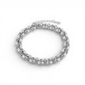 Bracciale Catena Maglie Rigate In Acciaio Inossidabile