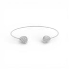 Bracciale Rigido Intrecciato con Gocce di Luce In Acciaio Inossidabile