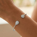 Bracciale Rigido Intrecciato con Gocce di Luce In Acciaio Inossidabile