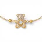 Bracciale Orsetto Zirconato In Acciaio Inossidabile