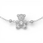 Bracciale Orsetto Zirconato In Acciaio Inossidabile