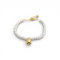 Bracciale di Perle con Campanellino In Acciaio Inossidabile
