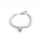 Bracciale di Perle con Campanellino In Acciaio Inossidabile
