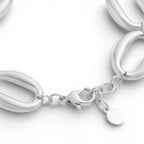 Bracciale Catena Ovali Bombati In Acciaio Inossidabile