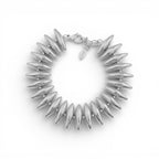 Bracciale Semirigido Spole Ovali Lisce Acciaio Inossidabile