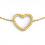 Bracciale con Cuore a Tramezzo Traforato In Acciaio Inossidabile
