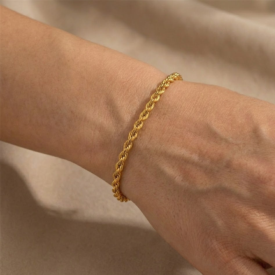 Bracciale Catena a Corda In Acciaio Inossidabile