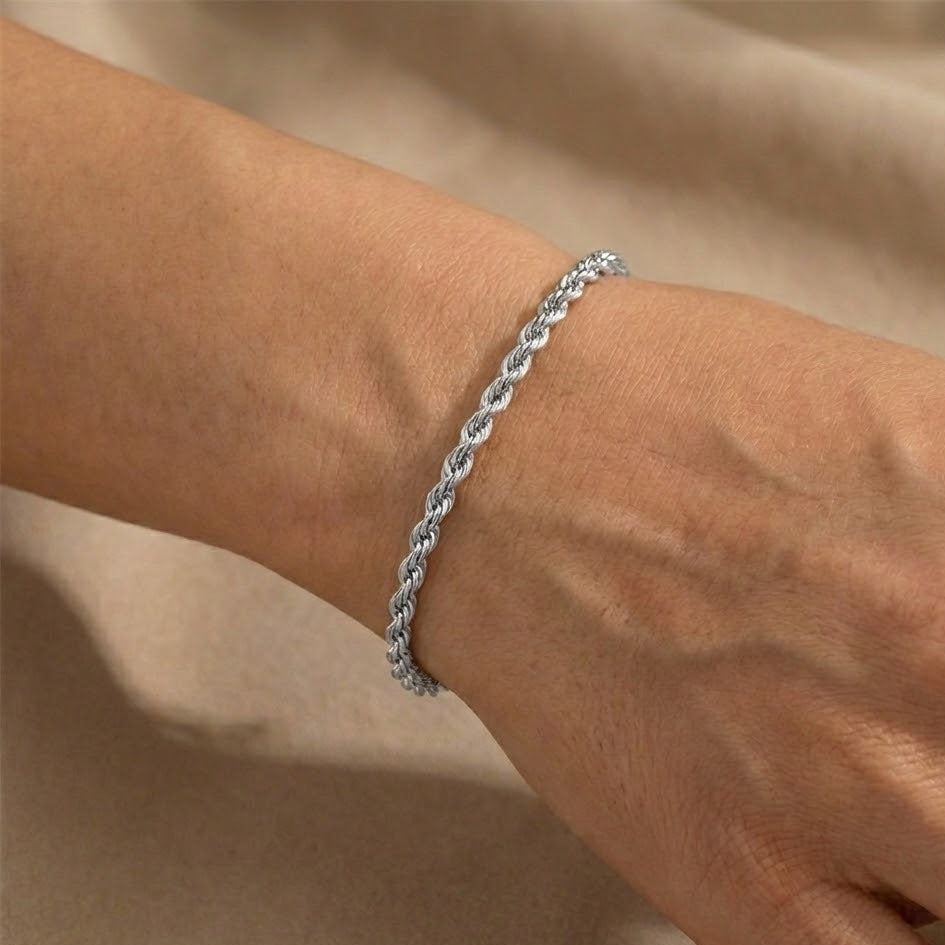 Bracciale Catena a Corda In Acciaio Inossidabile