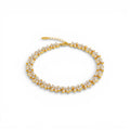 Bracciale Tennis con Fiori di Zirconi In Acciaio Inossidabile