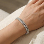 Bracciale Grumetta Pavé In Acciaio Inossidabile