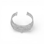 Bracciale Rigido Multifilo con Sfere In Acciaio Inossidabile
