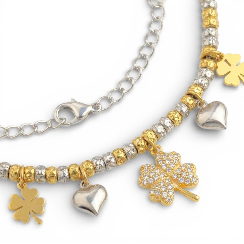 Bracciale Charm Portafortuna In Acciaio Inossidabile