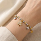 Bracciale Charm Portafortuna In Acciaio Inossidabile