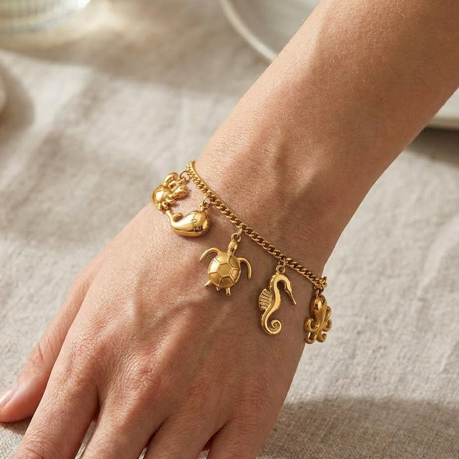 Bracciale Charm Marini in Acciaio Inossidabile
