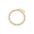 Bracciale Maglia Marina alternato con Zirconi In Acciaio Inossidabile