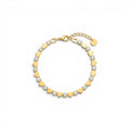 Bracciale Tennis alternato con Cuori e Zirconi In Acciaio Inossidabile