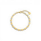 Bracciale Tennis alternato con Cuori e Zirconi In Acciaio Inossidabile