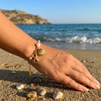 Bracciale Charms Marini e Perle In Acciaio Inossidabile