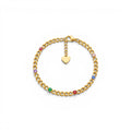 Bracciale a Catena con Zirconi Multicolore In Acciaio Inossidabile