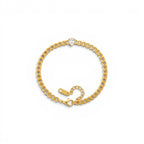 Bracciale Catena Grumetta con Zircone a Goccia In Acciaio Inossidabile