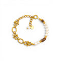 Bracciale Catena con Perle Coltivate In Acciaio Inossidabile