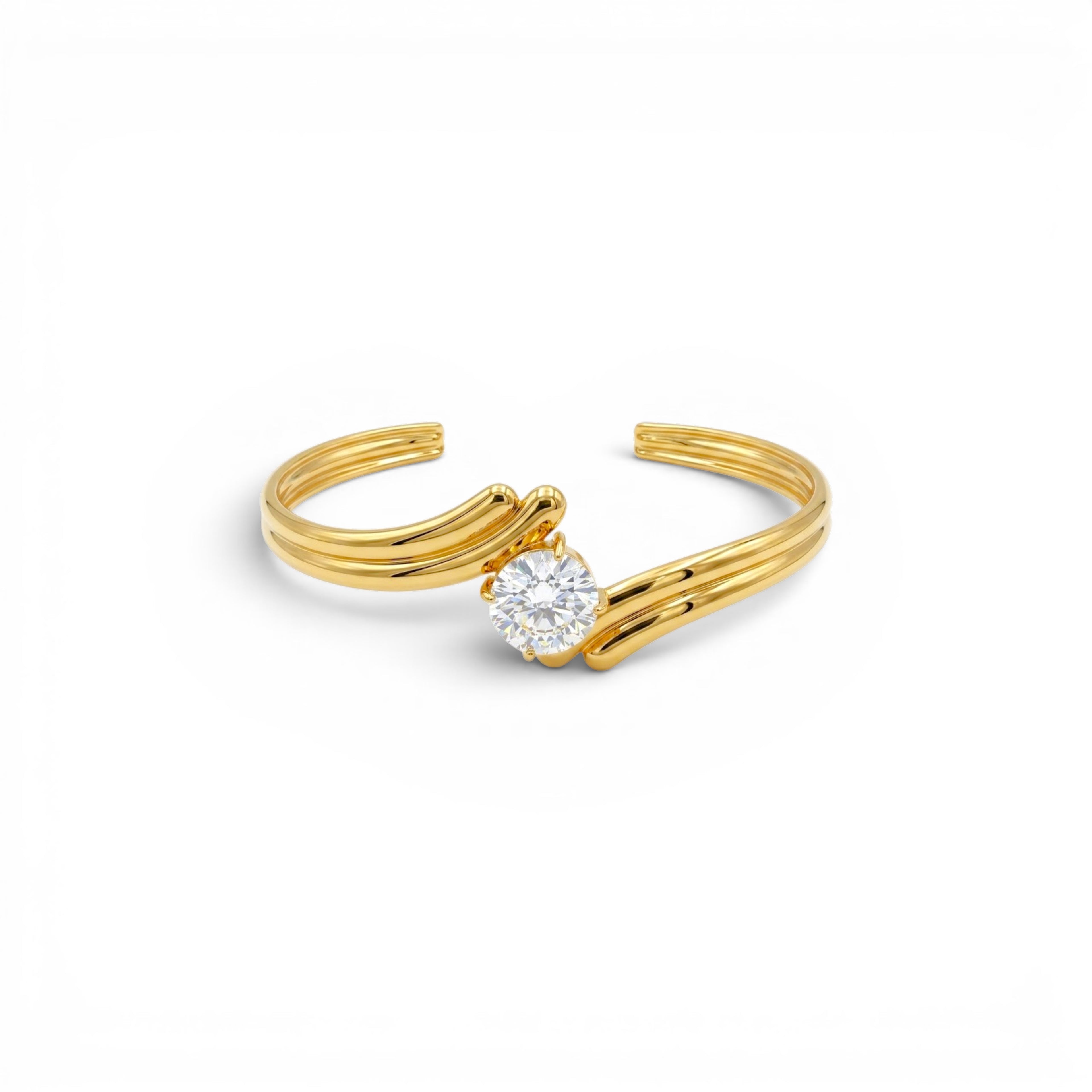 Bracciale Rigido Punto Luce In Acciaio Inossidabile