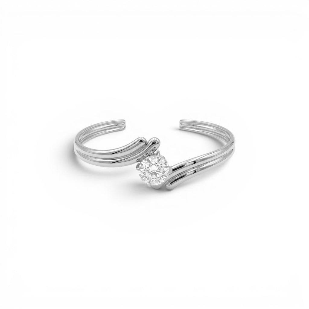 Bracciale Rigido Punto Luce In Acciaio Inossidabile