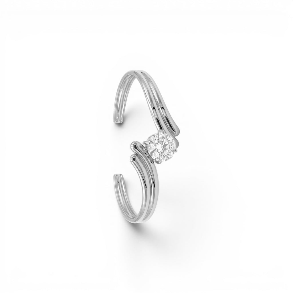Bracciale Rigido Punto Luce In Acciaio Inossidabile