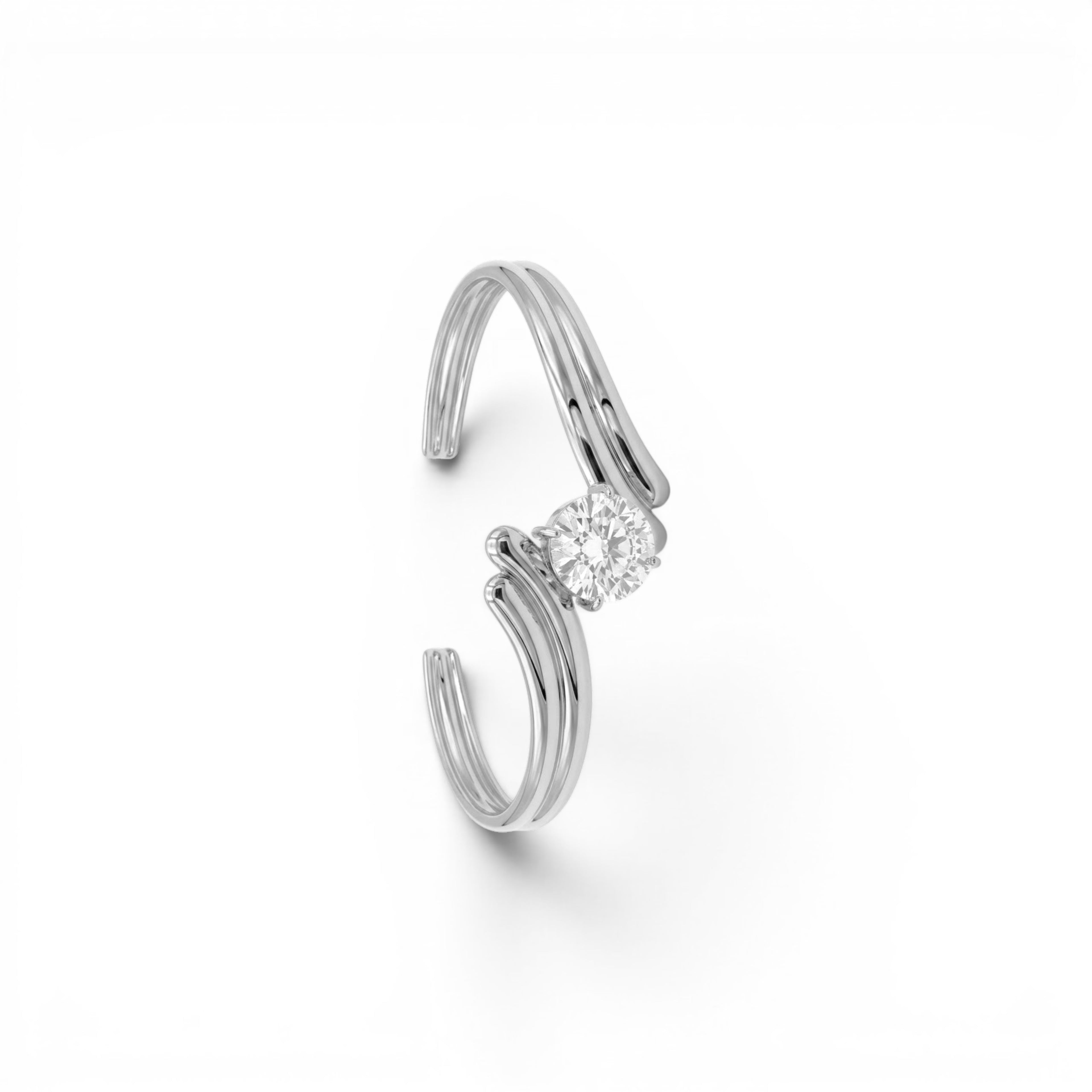 Bracciale Rigido Punto Luce In Acciaio Inossidabile