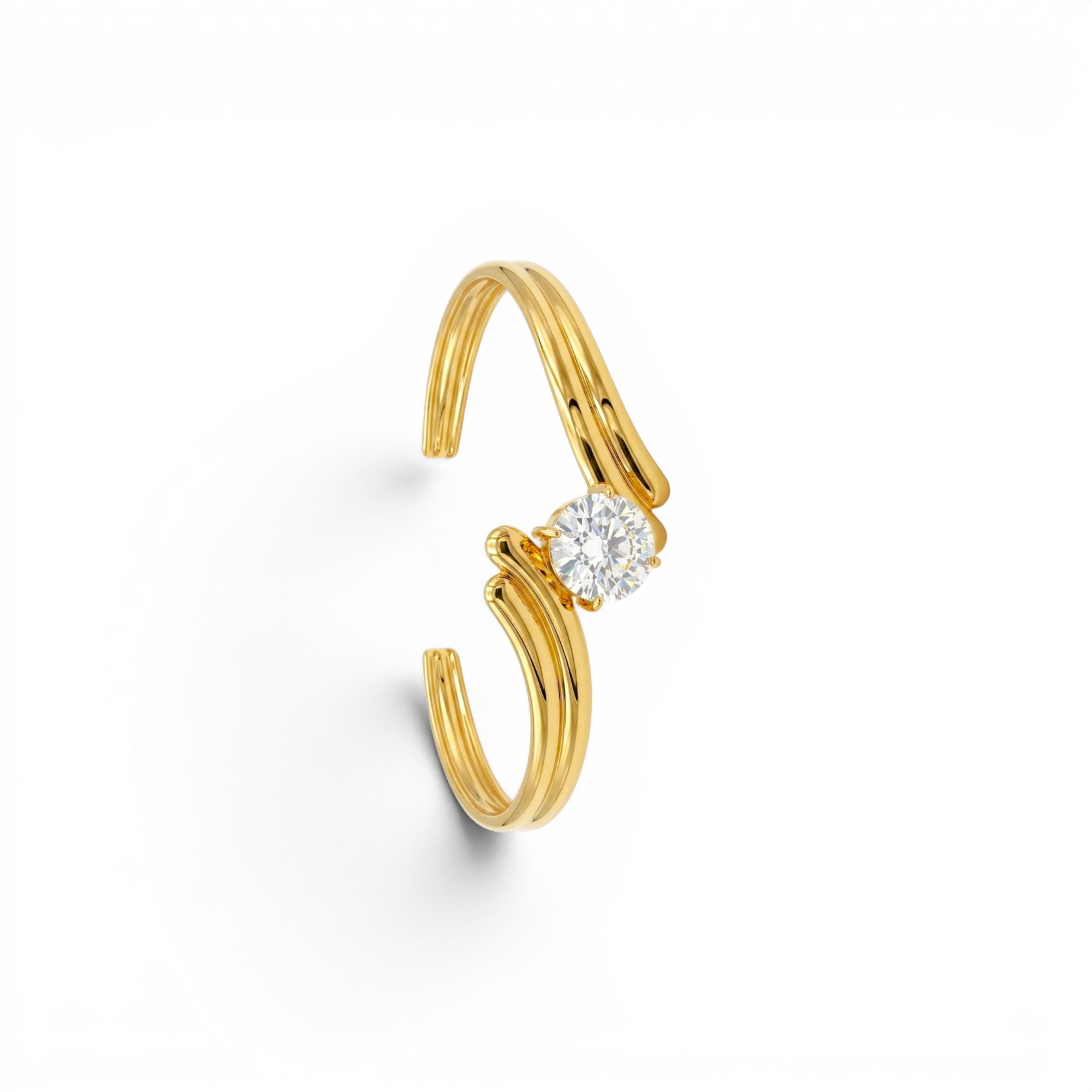 Bracciale Rigido Punto Luce In Acciaio Inossidabile