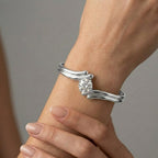 Bracciale Rigido Punto Luce In Acciaio Inossidabile