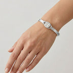 Bracciale Rigido con Pietra Ovale In Acciaio Inossidabile