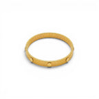 Bracciale Tubogas Rigido con Borchie Piatte In Acciaio Inossidabile