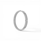 Bracciale Tubogas Rigido con Borchie Piatte In Acciaio Inossidabile