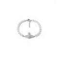 Bracciale Perle e Charm Pianeta In Acciaio Inossidabile