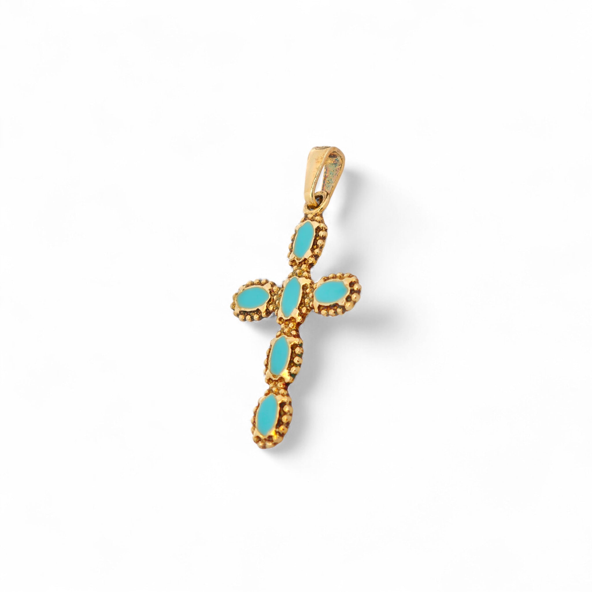Ciondolo Croce Turchese in Argento