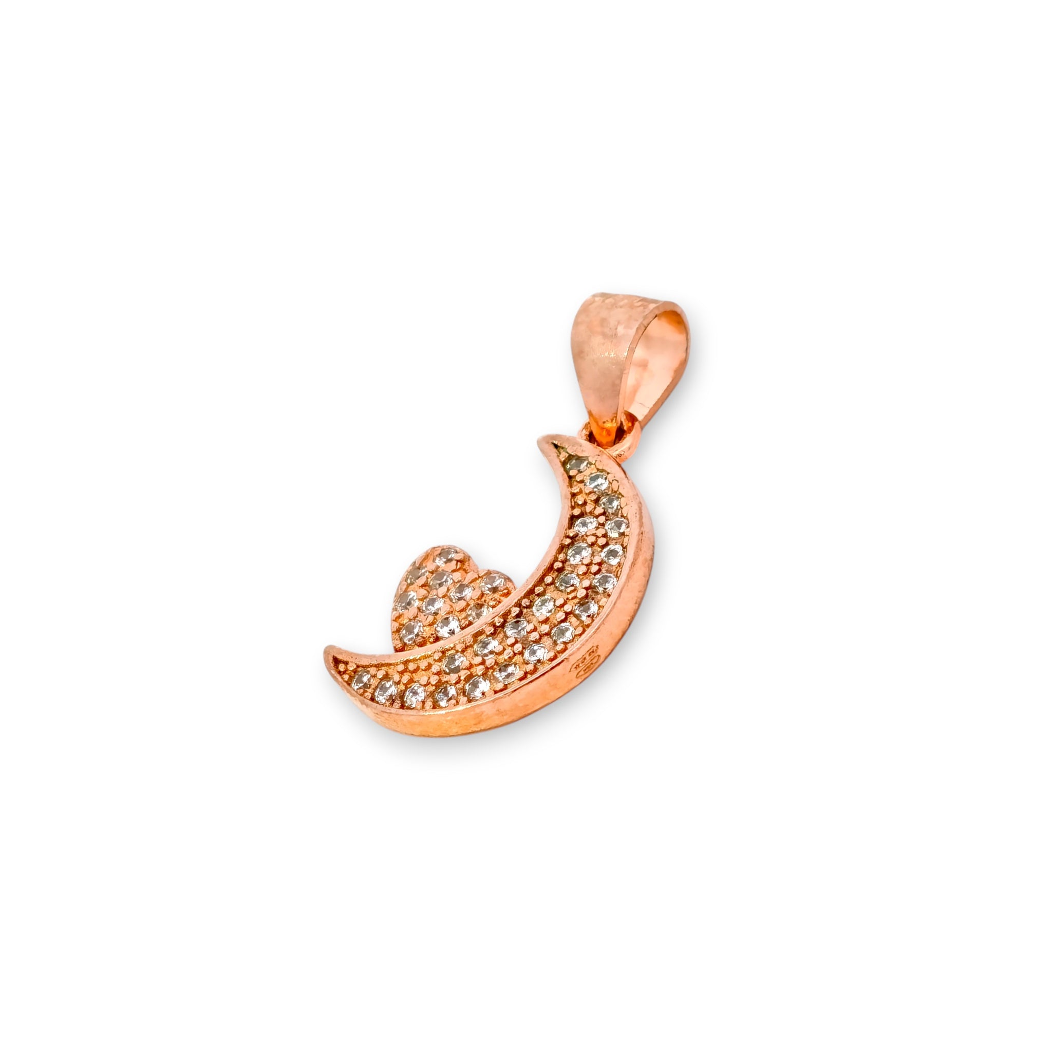 Ciondolo cuore argento brillante