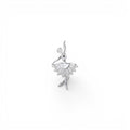 Ciondolo Ballerina con Zirconi Baguette In Argento 925