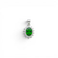 Ciondolo Ovale Kate con Zirconi In Argento 925