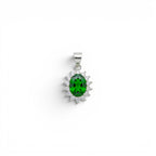 Ciondolo Ovale Kate con Zirconi In Argento 925