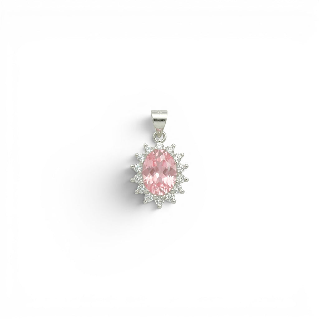 Ciondolo Ovale Kate con Zirconi In Argento 925
