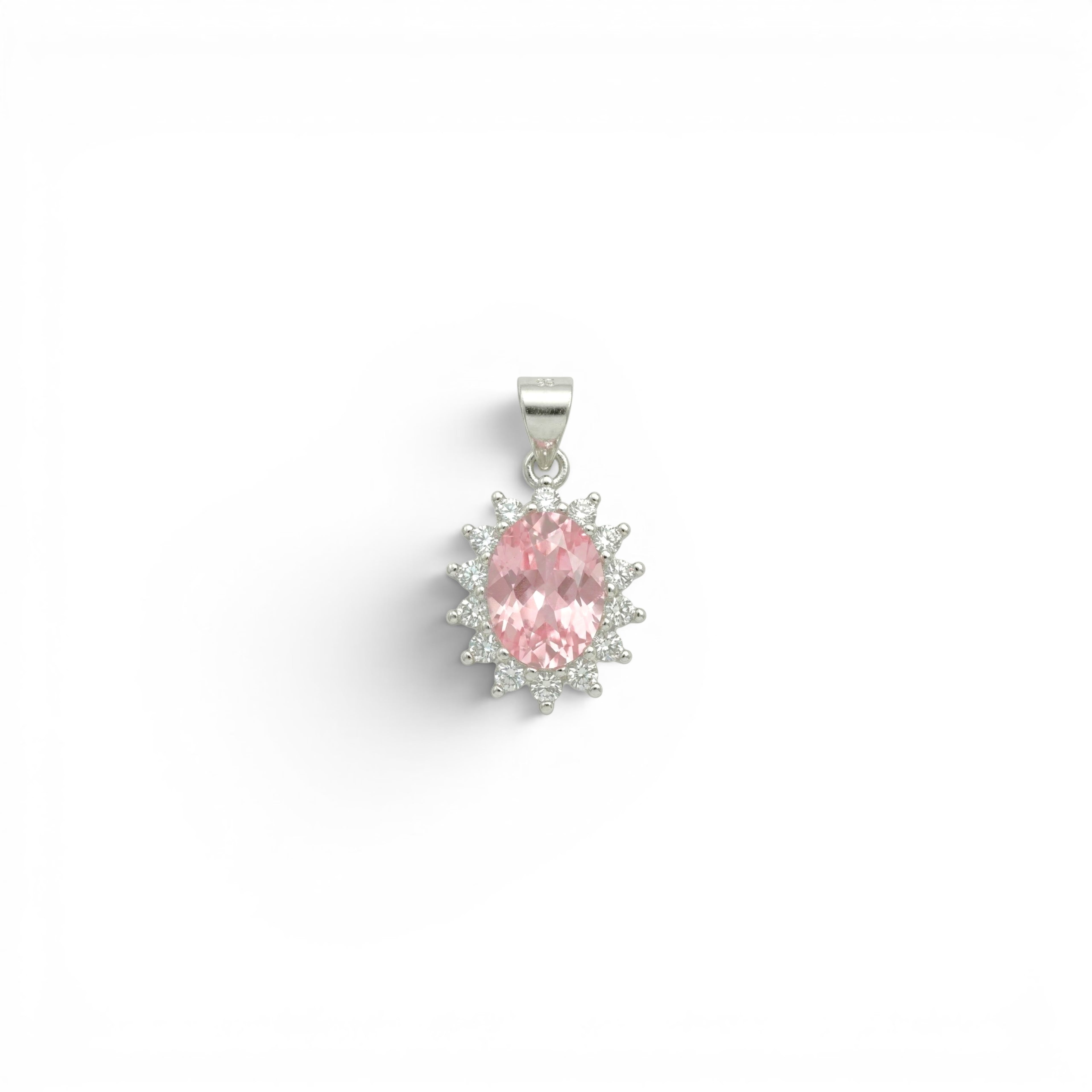 Ciondolo Ovale Kate con Zirconi In Argento 925