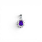 Ciondolo Ovale Kate con Zirconi In Argento 925